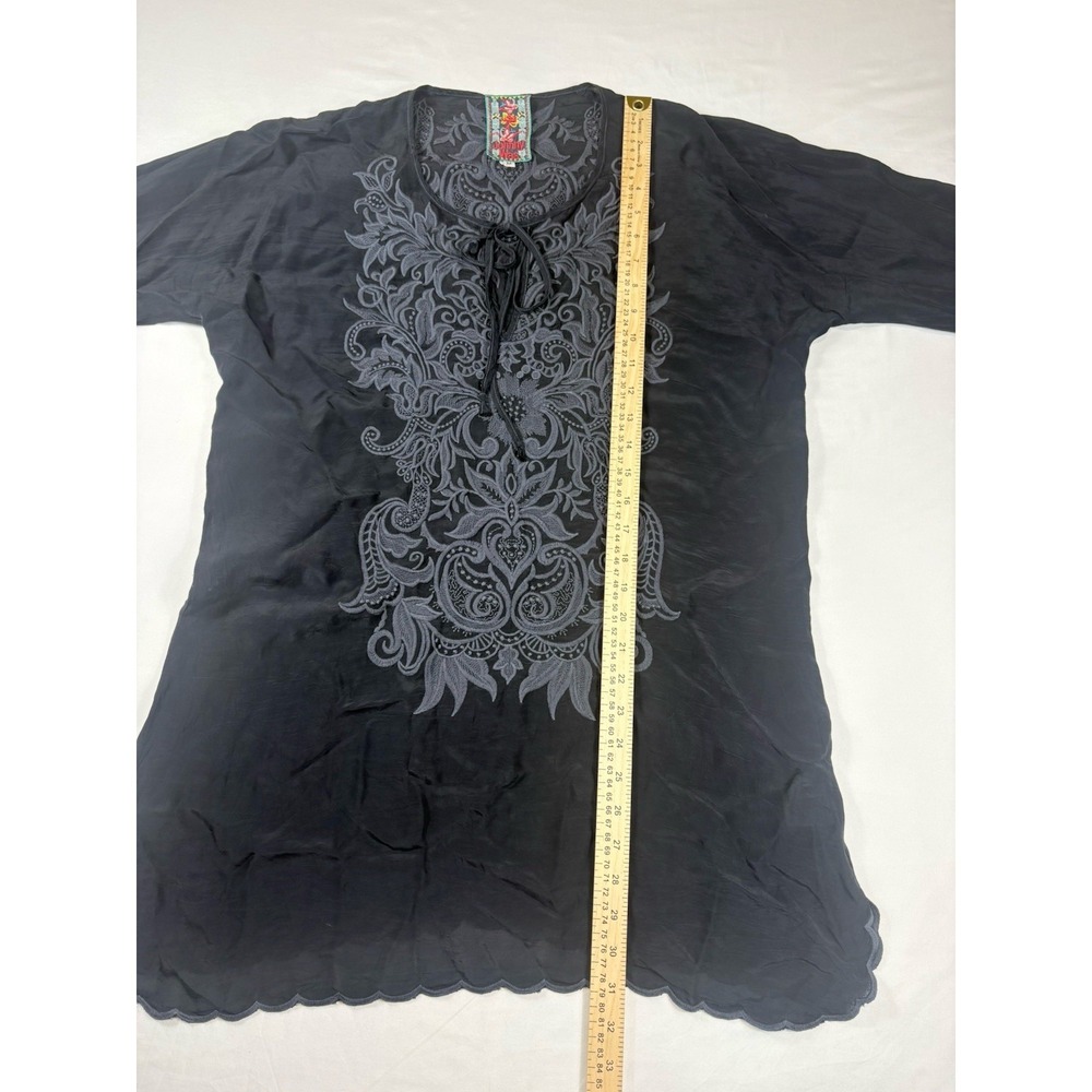 Johnny Was Boho Blouse Long Sleeve Embroidered Festive Women's Medium - Picture 8 of 10